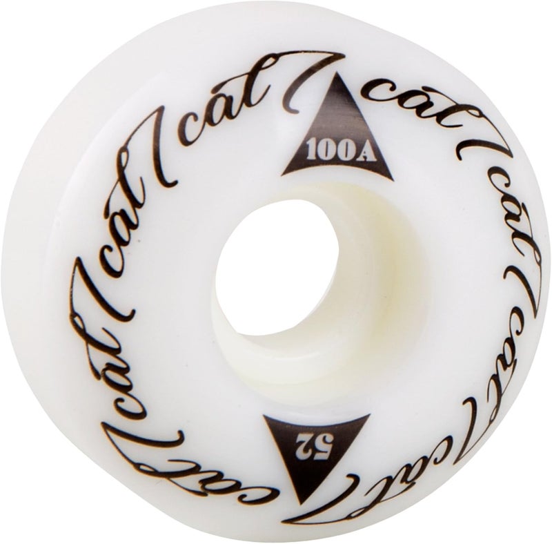 Cal 7 Catch-22 Skateboard Wheels, 52mm & 100A, Black & White Design, Great for Trick, Street & More - Image 4